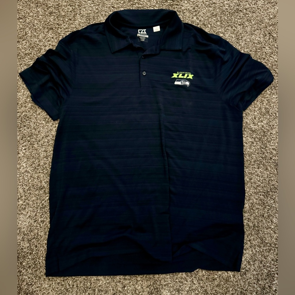 Cutter & Buck Seahawks Super Bowl polo. Size L.